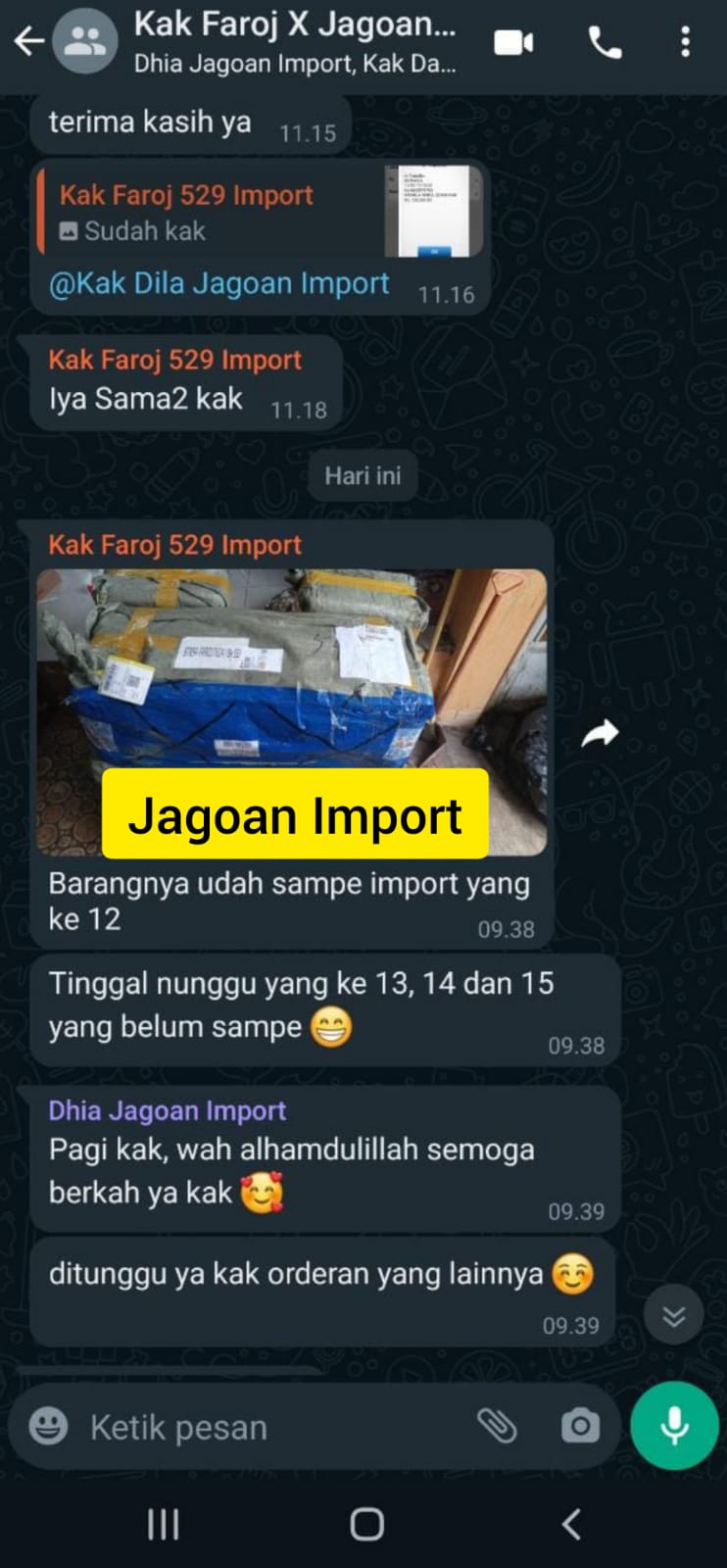 TESTIMONI JAGOAN IMPORT